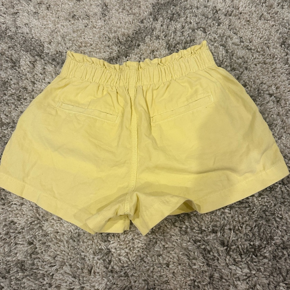 American Eagle Outfitters High Waist Yellow Shorts - Picture 2 of 3